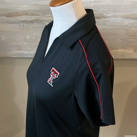 Texas Tech black open neck polo by Sport-Tek - Picture 5 of 8